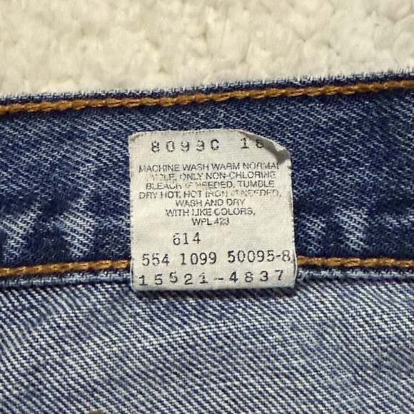 Vintage Levis 512 Jeans Womens 12 Regular‎ Slim Fit Straight Leg Distressed 90s - Picture 3 of 5